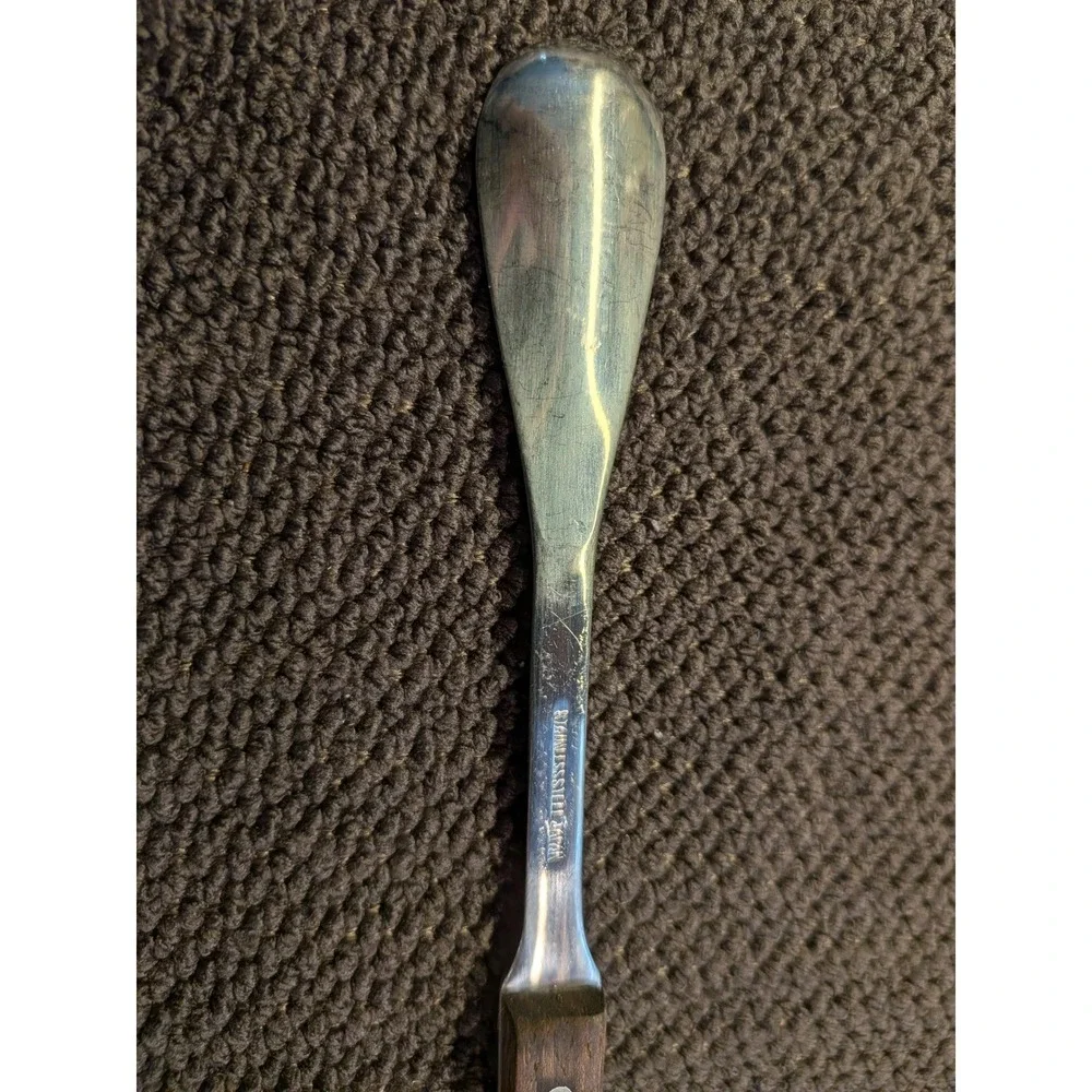 Vintage Stainless Steel Japan Wood Handle Cheese Knife & Spreader Set
